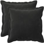 Kissenbezug 2 Pcs Houten Schwarz 40 X 40 Cm Samt Vidaxl
