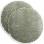 Kissenbezug 2 Stk. Heerlen Gr&uuml;n &Oslash; 40 Cm Chenille-stoff Vidaxl