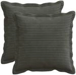 Kissenbezug 2 Stk. Houten Anthrazit 50 X 50 Cm Cord Vidaxl