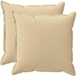 Kissenbezug 2 Stk. Houten Beige 80 X 80 Cm Polyester Vidaxl