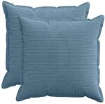 Kissenbezug 2 Stk. Houten Blau 65 X 65 Cm Cord Vidaxl