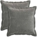 Kissenbezug 2 Stk. Houten Dunkelgrau 40 X 40 Cm Chenille-stoff Vidaxl