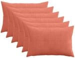 Kissenbezug 6 Pcs Almelo Rot-orange 50 X 75 Cm Cord Vidaxl