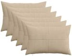 Kissenbezug 6 Pcs Almelo Taupe 30 X 50 Cm Cord Vidaxl