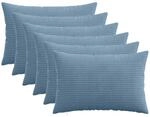 Kissenbezug 6 Pcs Heerlen Blau 50 X 70 Cm Cord Vidaxl