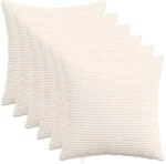Kissenbezug 6 Pcs Heerlen Creme 40 X 40 Cm Cord Vidaxl