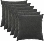 Kissenbezug 6 Pcs Heerlen Dunkelgrau 60 X 60 Cm Boucl&eacute; Vidaxl