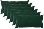 Kissenbezug 6 Pcs Heerlen Dunkelgr&uuml;n 40 X 80 Cm Samt Vidaxl