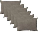 Kissenbezug 6 Pcs Heerlen Hellgrau 50 X 75 Cm Samt Vidaxl