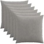 Kissenbezug 6 Pcs Heerlen Hellgrau 60 X 60 Cm Cord Vidaxl