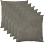 Kissenbezug 6 Pcs Heerlen Hellgrau 60 X 60 Cm Samt Vidaxl