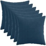 Kissenbezug 6 Pcs Heerlen Marineblau 45 X 45 Cm Cord Vidaxl