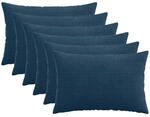 Kissenbezug 6 Pcs Heerlen Marineblau 50 X 75 Cm Cord Vidaxl