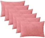 Kissenbezug 6 Pcs Heerlen Rosa 50 X 75 Cm Samt Vidaxl