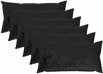 Kissenbezug 6 Pcs Heerlen Schwarz 40 X 70 Cm Flanell Vidaxl