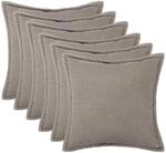 Kissenbezug 6 Pcs Houten Hellgrau 40 X 40 Cm Boucl&eacute; Vidaxl