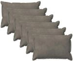 Kissenbezug 6 Pcs Houten Hellgrau 40 X 60 Cm Samt Vidaxl