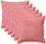 Kissenbezug 6 Pcs Houten Rosa 45 X 45 Cm Samt Vidaxl