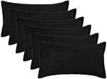 Kissenbezug 6 Pcs Houten Schwarz 40 X 70 Cm Boucl&eacute; Vidaxl