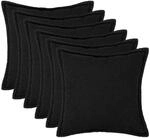 Kissenbezug 6 Pcs Houten Schwarz 50 X 50 Cm Boucl&eacute; Vidaxl