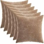 Kissenbezug 6 Stk. Heerlen Braun 40 X 40 Cm Chenille-stoff Vidaxl