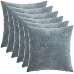Kissenbezug 6 Stk. Heerlen Himmelblau 30 X 30 Cm Chenille-stoff Vidaxl