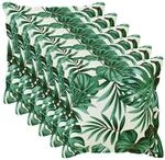 Kissenbezug 6 Stk. Houten Blattmuster 60 X 60 Cm Polyester Vidaxl