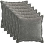 Kissenbezug 6 Stk. Houten Dunkelgrau 50 X 50 Cm Chenille-stoff Vidaxl