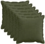 Kissenbezug 6 Stk. Houten Gr&uuml;n 45 X 45 Cm Cord Vidaxl