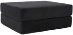 Repose-pied Convertible Aus Cord Pliable Doppelter Schaumstoffblock Schwarz 109...