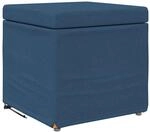 Hocker Blau 41 X 41 X 40 Cm Stoff Und Pressholz Vidaxl