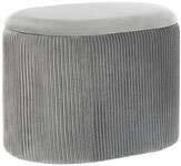 Pouf Mit Stauraum Richland Samtstoff Hellgrau