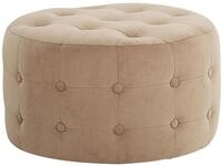 Pouf Tampa Samtstoff Beige