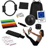 Relaxdays Pilates Set, 13-teilig, Ring, Ball, 6 Widerstandsb&auml;nder,