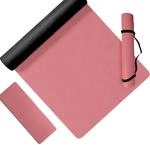 Relaxdays Yogamatte, 5 Mm Dick, 68 X 183 Cm, Mit Tragegurt, Rutschfest, Pu,