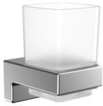 Emco - Cue Glashalter Chrom Mit Kristallglas, Wandmodell, 322000100