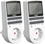 Ansmann - 2x Digitale Wochenzeitschaltuhr, Lcd-display 3680w, 10 Schaltzeiteiten
