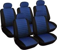 5er Set Sitzbezug Einzelbezug F&uuml;r Van Schwarz-blau - Woltu