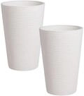 Set Mit 2 Blument&ouml;pfen Meum 35 Cm Wei&szlig;