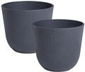 Set Mit 2 Blument&ouml;pfen Draba 44 Cm Schwarz