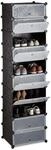 Relaxdays Schuhregal 10 Ebenen, Schuhschrank Gro&szlig;, Steckregal Platzsparend, Regal