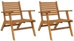 Gartenst&uuml;hle 2 Stk. Massivholz Akazie Vidaxl