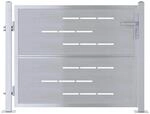 Gartentor 85 X 70 Cm Edelstahl Silber Abschlie&szlig;bar Vidaxl