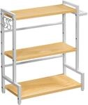 K&uuml;chenregal Mit 3 Haken Und Messerhalter, Arbeitsplatten-organizer, Wei&szlig; &