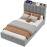 Kinderbett Einzelbett Mit Stauraum, Usb, Type-c Und Leselampe 90 X 200 Cm, Ohne