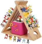 Relaxdays Toniebox Regal, Magnetisch, F&uuml;r Musikbox & Tonies, Dreieck, Hbt: 34,5 X 42