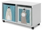 Vicco - Kinderregal , Wei&szlig;, 72 X 42.4 Cm Mit 2 Faltboxen