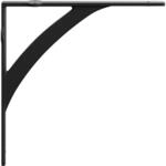 Wandregalhalterungen 12 Stk. Schwarz 21 X 21 X 3.5 Cm Stahl Vidaxl
