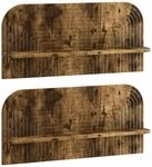 Wandregal 2 Stk. R&auml;uchereiche 80.5 X 13.5 X 37.5 Cm Vidaxl