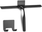 Duschabzieher Edelstahl 30cm Mit Selbstklebendem Haken, Schwarz